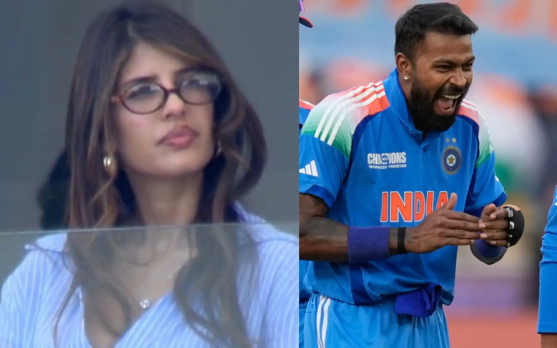 Hardik Pandya's alleged girlfriend Jasmin Walia [Source: @abhi7781_/X.com and AP]